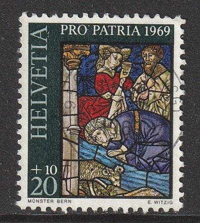 Zwitserland 1969 903 Pro Patria 20c, Gest, Ophalen of Verzenden, Gestempeld