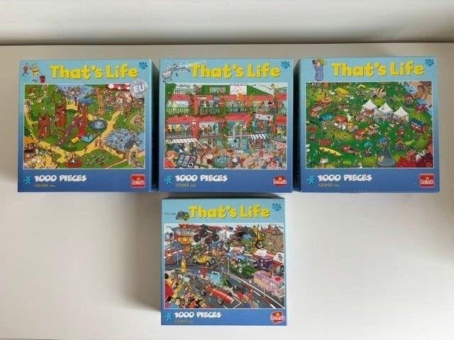 That's Life legpuzzels 4 x 1000, Ophalen of Verzenden, 500 t/m 1500 stukjes, Zo goed als nieuw, Legpuzzel