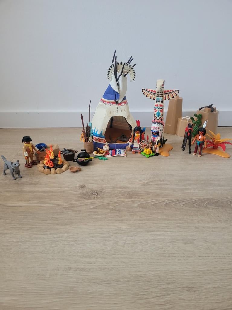 Playmobil indianen set, Ophalen, Gebruikt, Complete set