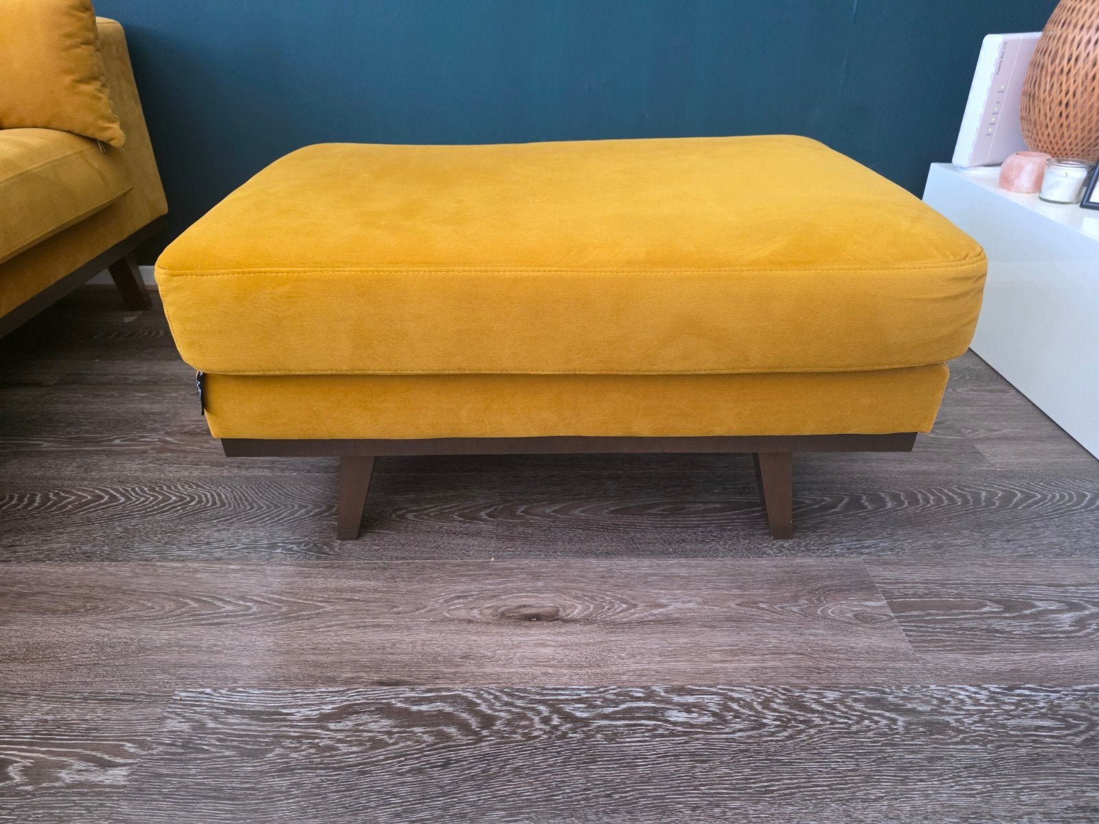 NOUS Living hocker Torino Okergeel, Ophalen, Rechthoekig