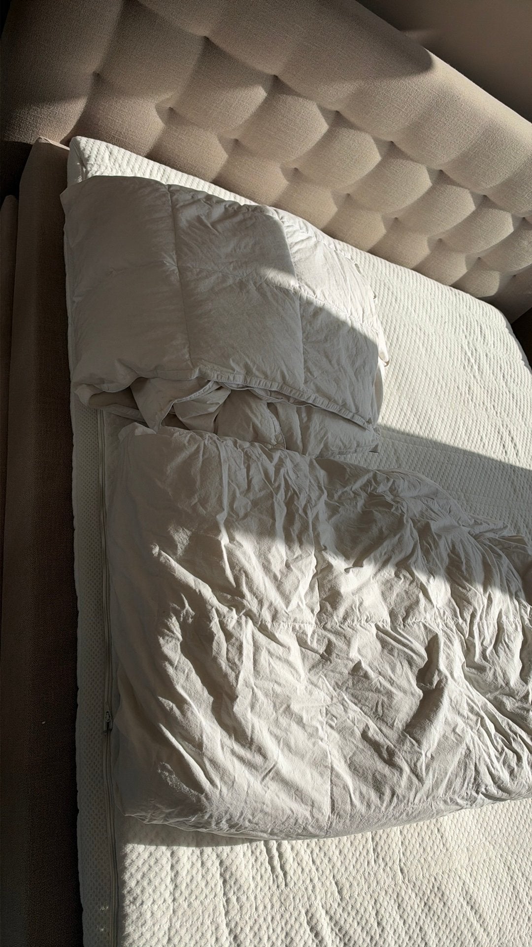 HEMA Dekbed eendendons 200x200/220, Huis en Inrichting, Ophalen, Tweepersoons, Zo goed als nieuw, 180 cm