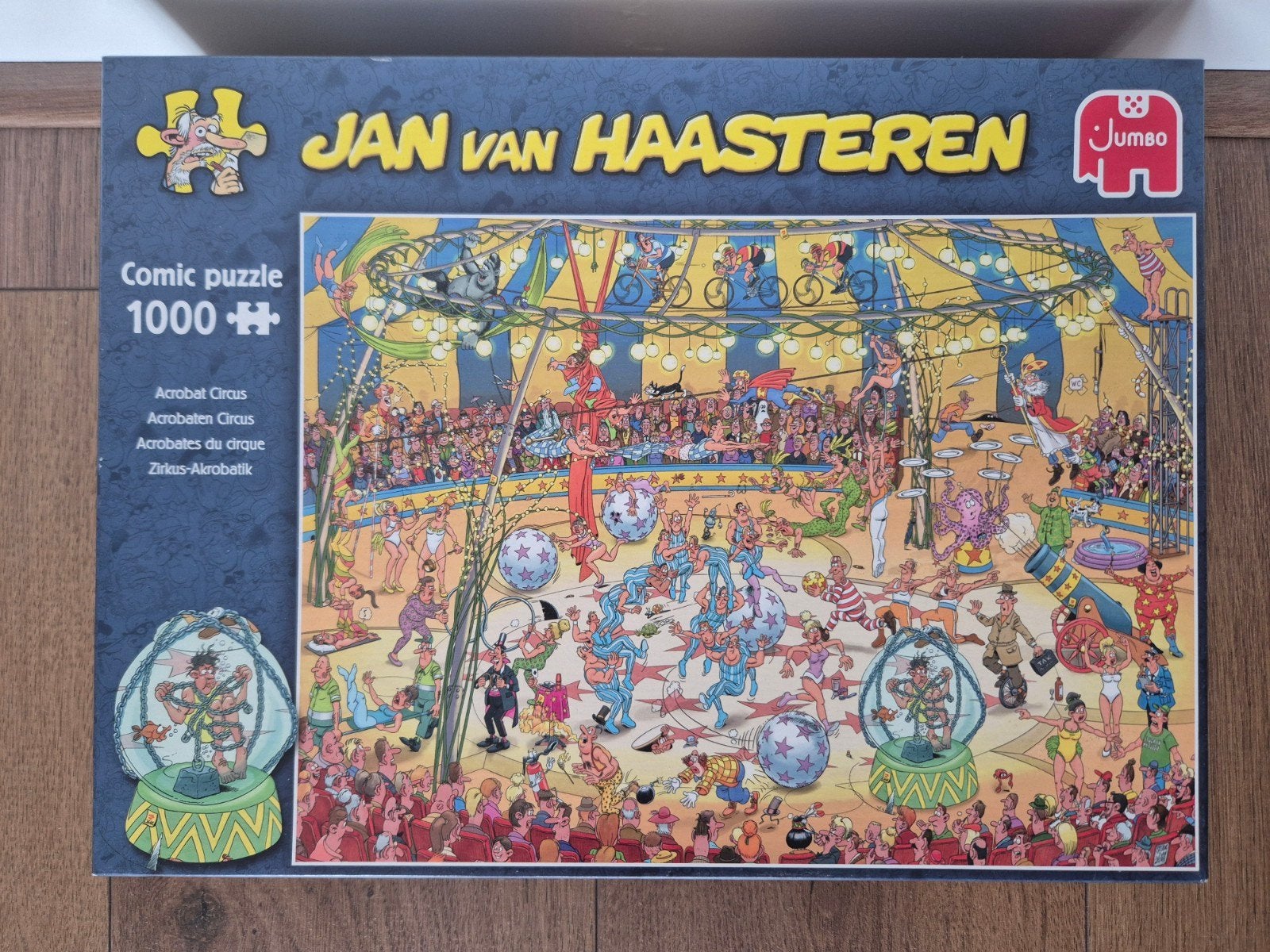 Jan van Haasteren Acrobat Circus 1000 stukjes, Ophalen, 500 t/m 1500 stukjes, Zo goed als nieuw, Legpuzzel