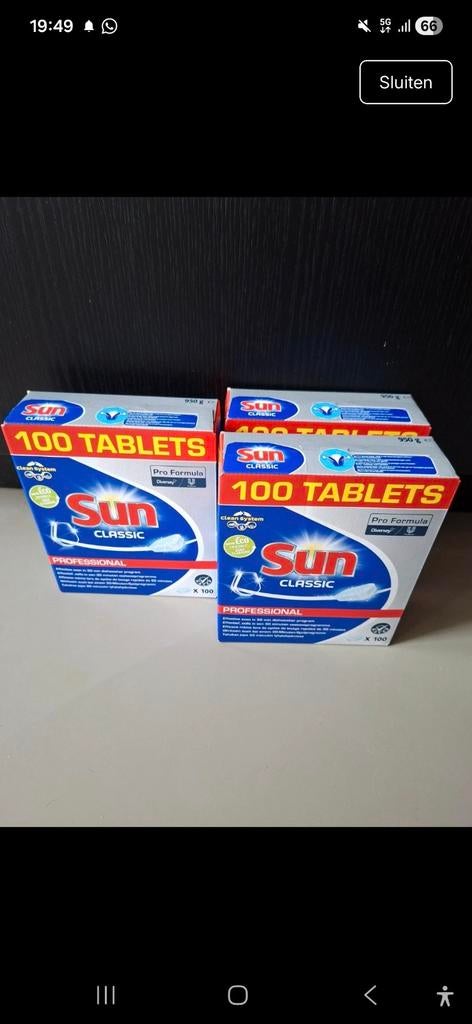 Sun Classic vaatwastabletten 3x 100 stuks, Ophalen of Verzenden