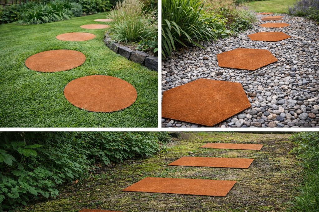 Cortenstalen stapstenen / staptegels, Tuin en Terras, Tegels en Klinkers, Ophalen of Verzenden, Nieuw, Overige materialen, Overige typen