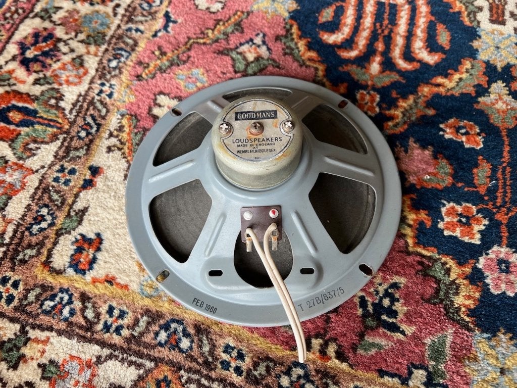 1950’s 1960’s vintage Goodmans 8” 8 Inch Alnico Speaker 4Ohm, Audio, Tv en Foto, Overige merken, Gebruikt, England, Overige typen