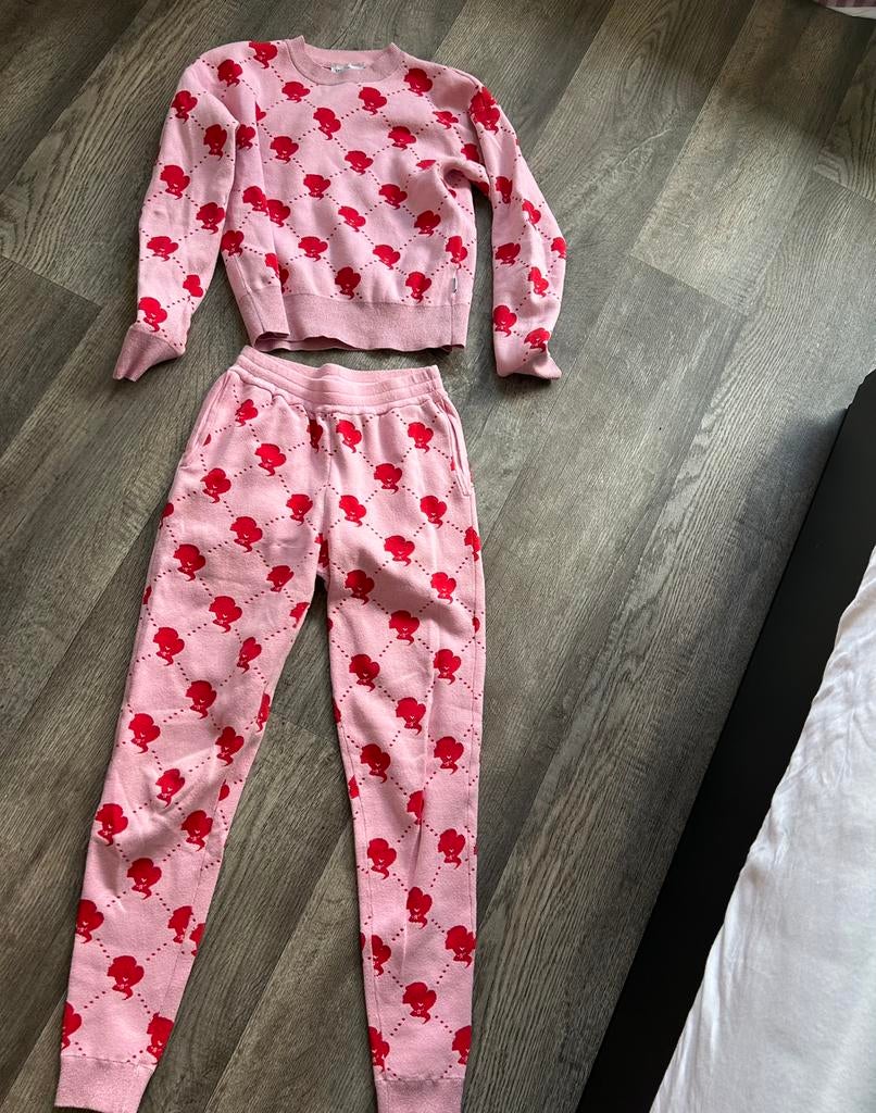 Reinders set roze/rood, maat XXS, Ophalen of Verzenden, Zo goed als nieuw, Maat 34 (XS) of kleiner, Rood