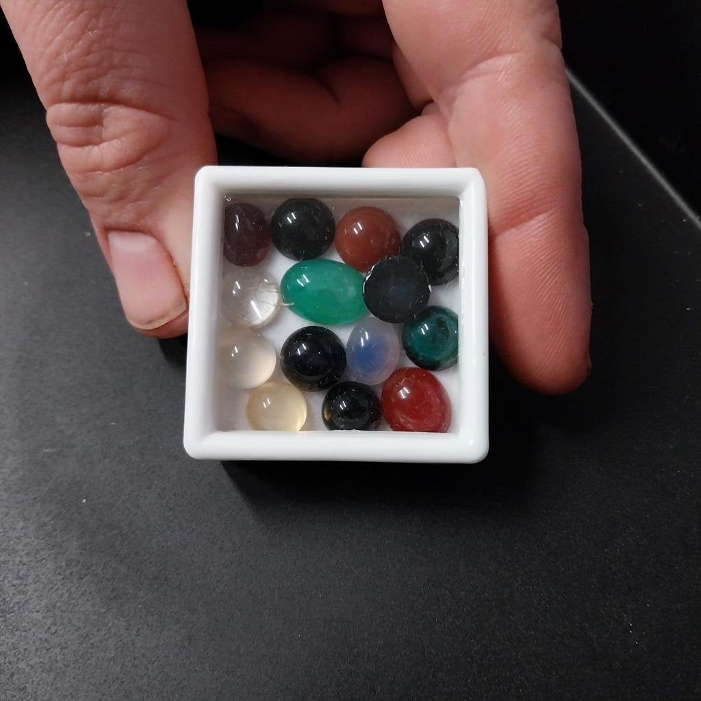 Mix lot van agaat en kwarts cabochons, Ophalen of Verzenden, Nieuw