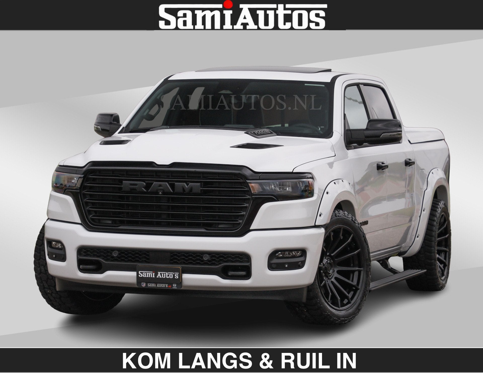 Dodge Ram HUD | 420PK | LUCHTVERING | PANO | PASSAGIERSSCHER, Auto's, Automaat, Dealer onderhouden, Met garantie (alle), Wit