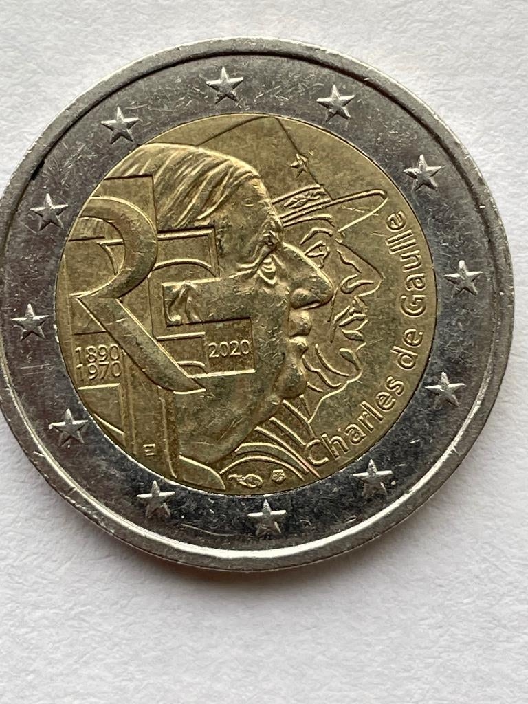 Frankrijk 2 Euro 2020 Charles de Gaulle., Postzegels en Munten, Ophalen of Verzenden, Frankrijk, 2 euro, Losse munt