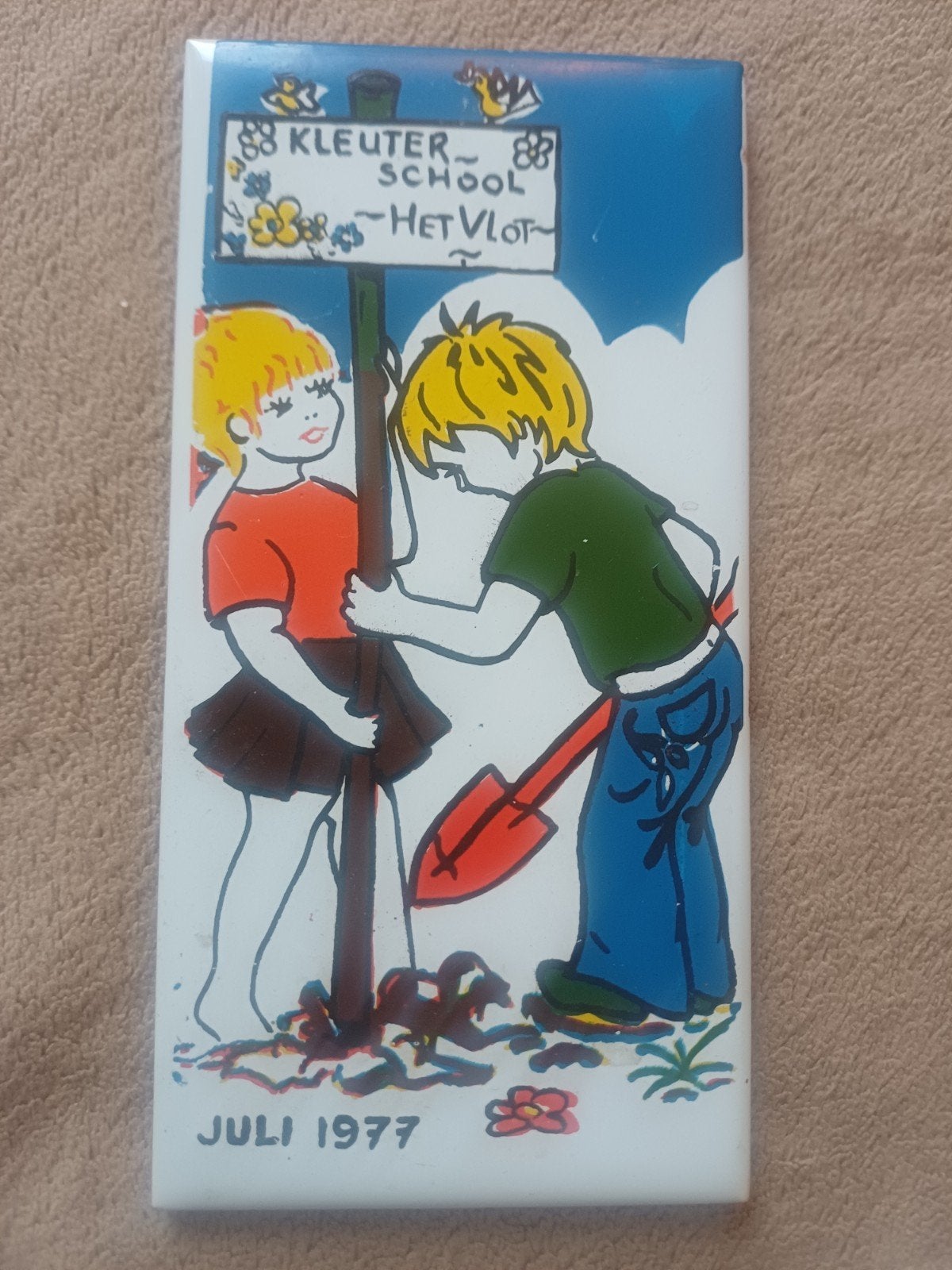 Vintage Kleuterschool 'Het Vlot' Tegel - Juli 1977, Ophalen of Verzenden