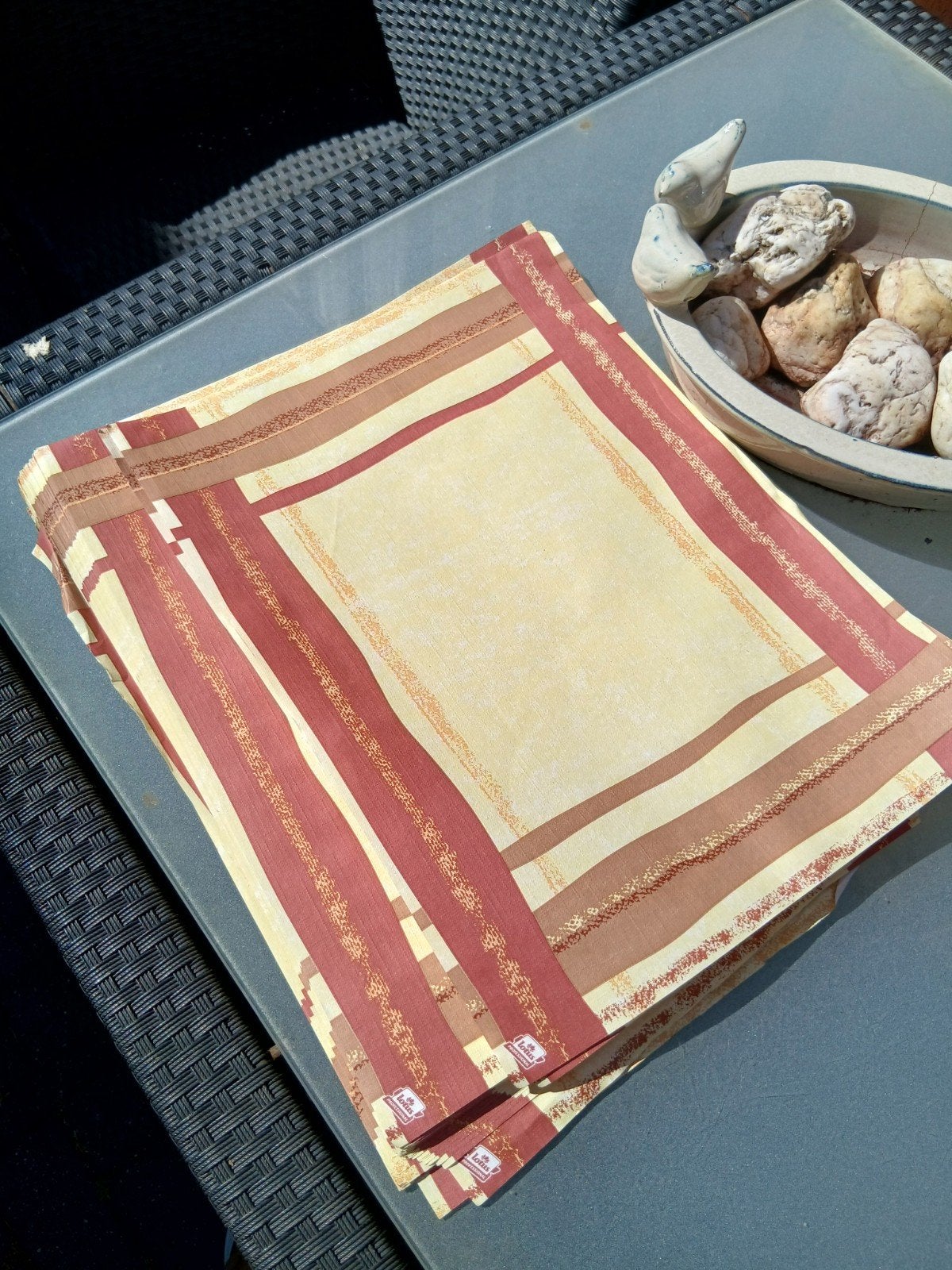 Set van papieren placemats, Gebruikt, Ophalen of Verzenden, Afwasbaar, Placemat
