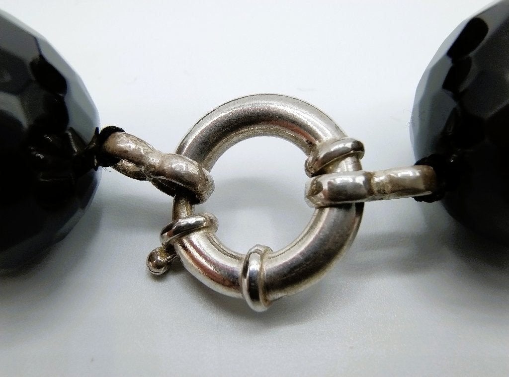Gitten ketting met zilveren slot, 46,5 cm, Gebruikt, Info@zilverwebsite.nl, Verzenden, Zilverwebsite.nl
