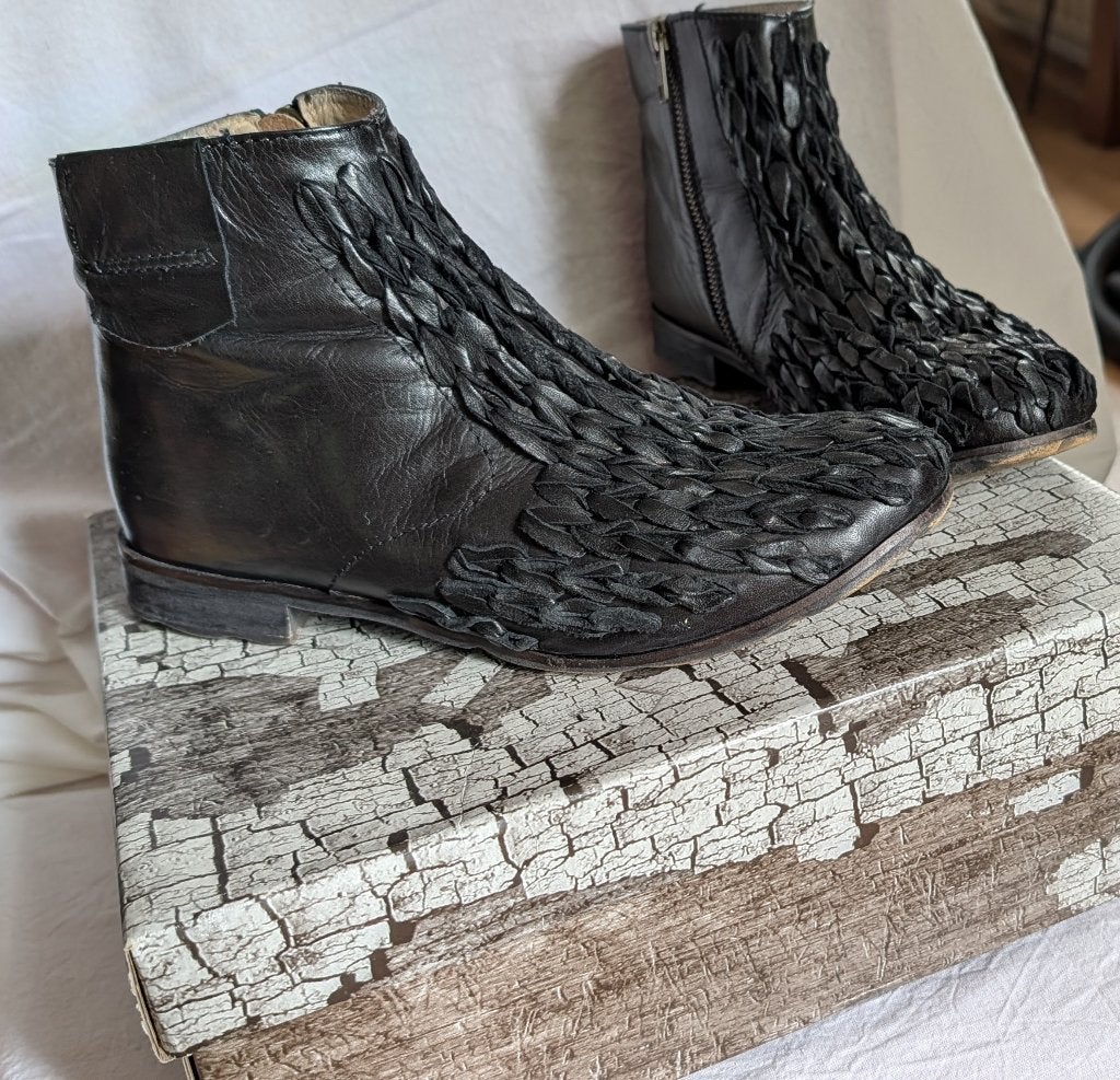 Korte laarsjes Papucei Esther mt 40, Kleding | Dames, Schoenen, Gedragen, Lage of Enkellaarzen, Zwart, Verzenden