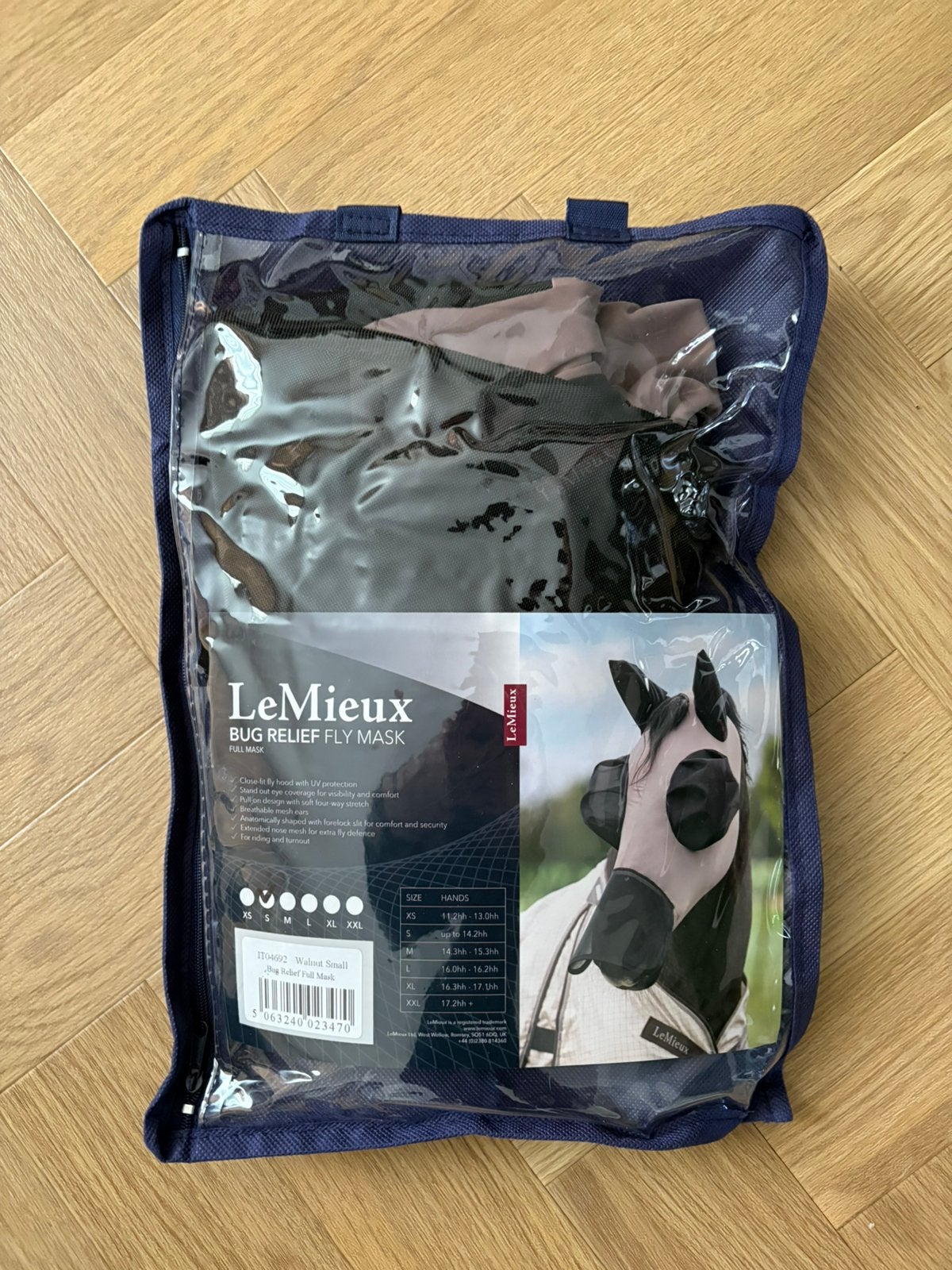 Nieuw LeMieux volledig vliegenmasker Bug relief Walnut S, Ophalen of Verzenden, Nieuw, Overige soorten