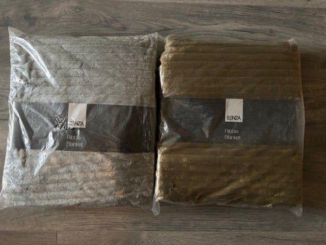 SENZA RIBBLE PLAID CLASSIC GREY, OF GREEN, Ophalen of Verzenden, Nieuw, Fleece, Plaid