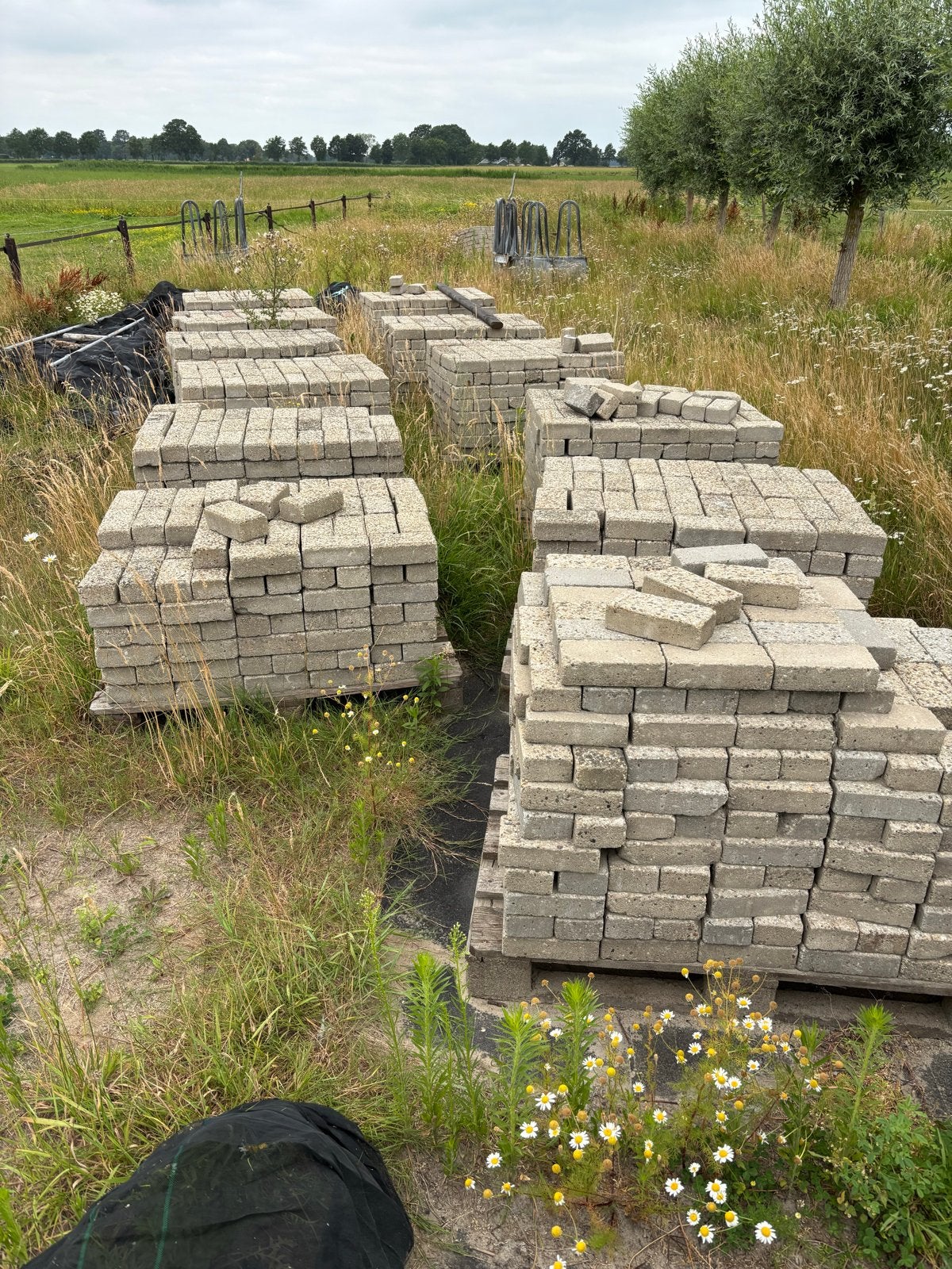 Gebruikte betonklinkers voor tuin of oprit, Ophalen, Gebruikt, Klinkers, 10 m² of meer