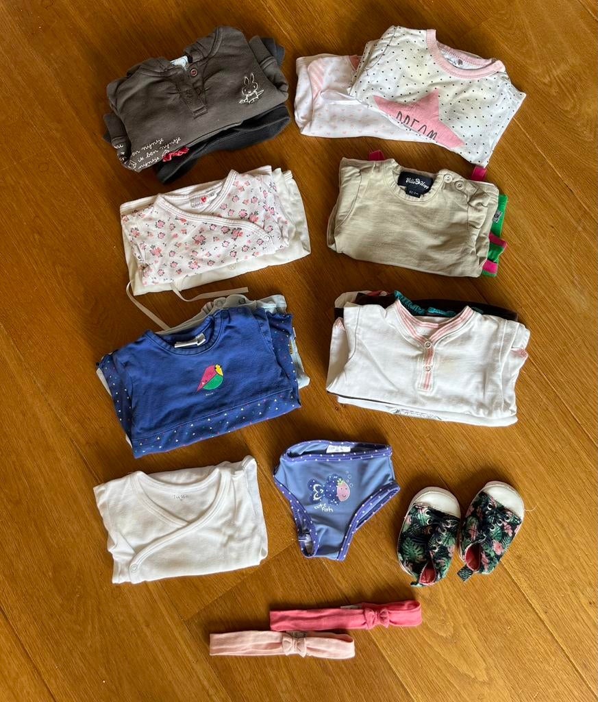 Kledingpakket met 20 stuks kleding voor meisje in maat 62, Ophalen of Verzenden, Gebruikt, Meisje