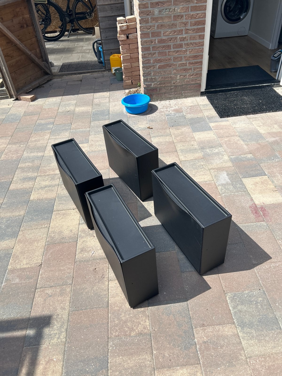 4 stuks TRONES schoenbakken IKEA, zwart, Huis en Inrichting, Ophalen, Gebruikt
