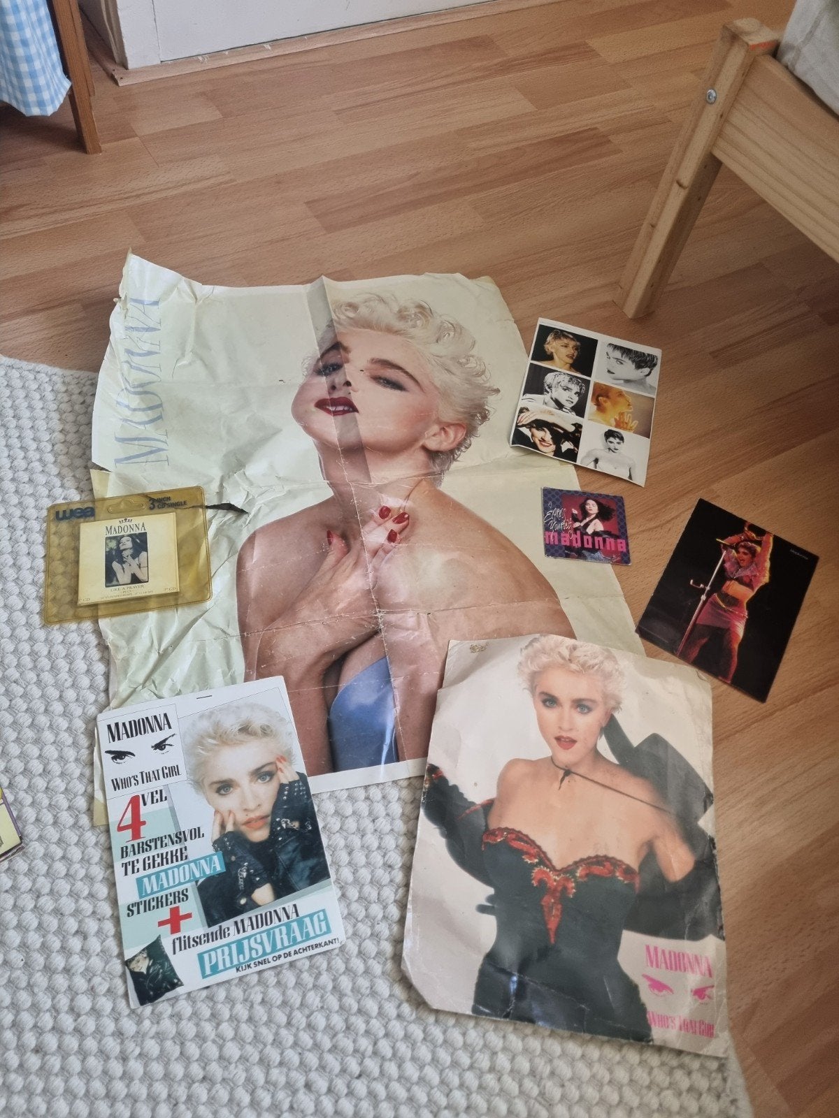 Vintage Madonna Collectie: Posters, CD's & Stickersn 90's, Ophalen of Verzenden, Gebruikt, Cd of Plaat