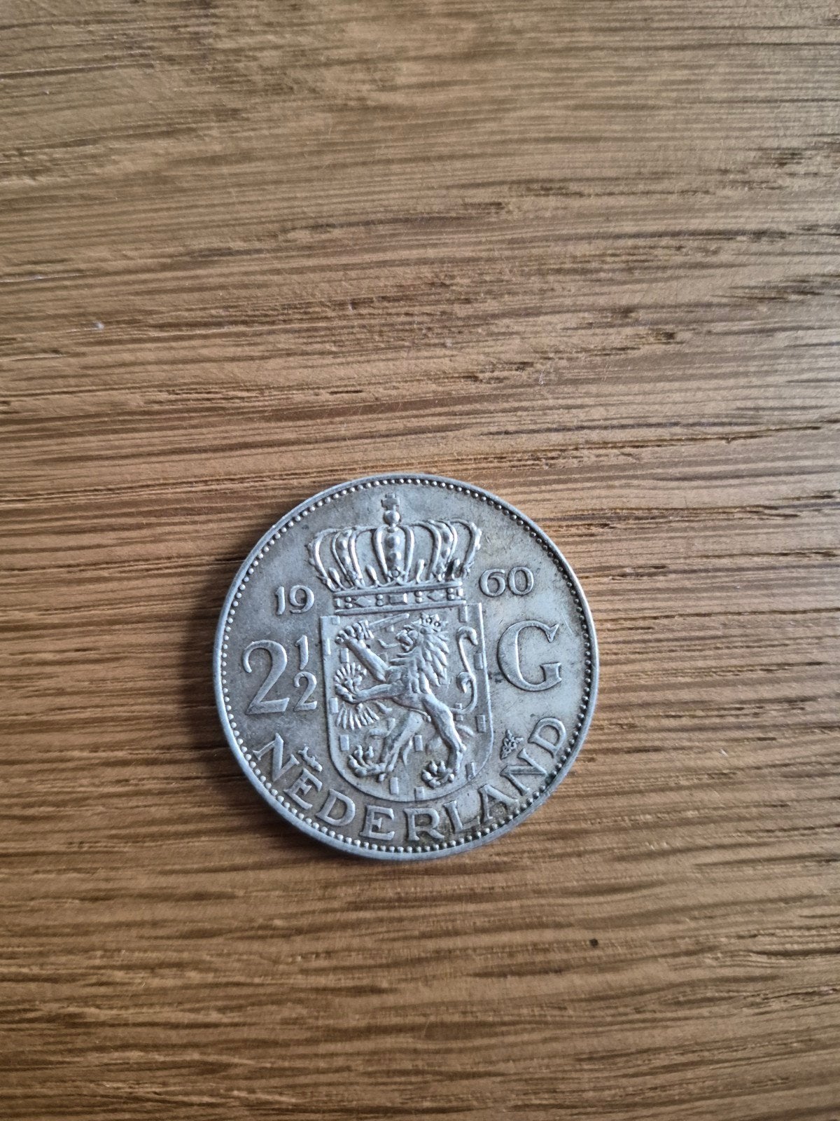 Zilveren Rijksdaalder uit 1960, Ophalen of Verzenden, Koningin Juliana, 2½ gulden, Losse munt