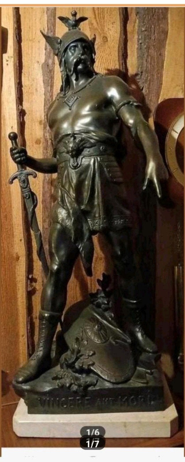 Bronzen sculptuur Emile-Louis Picault - Vercingetorix, Brons, Beeld, Bruin, 50 - 100 cm