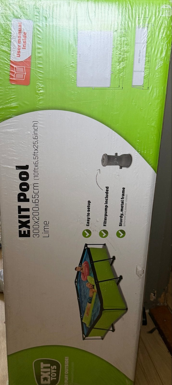 EXIT Zwembad Nieuw in Doos - Ongeopend, Tuin en Terras, Zwembaden, Nieuw, Opzetzwembad, Minder dan 80 cm, 200 tot 400 cm, 200 tot 300 cm