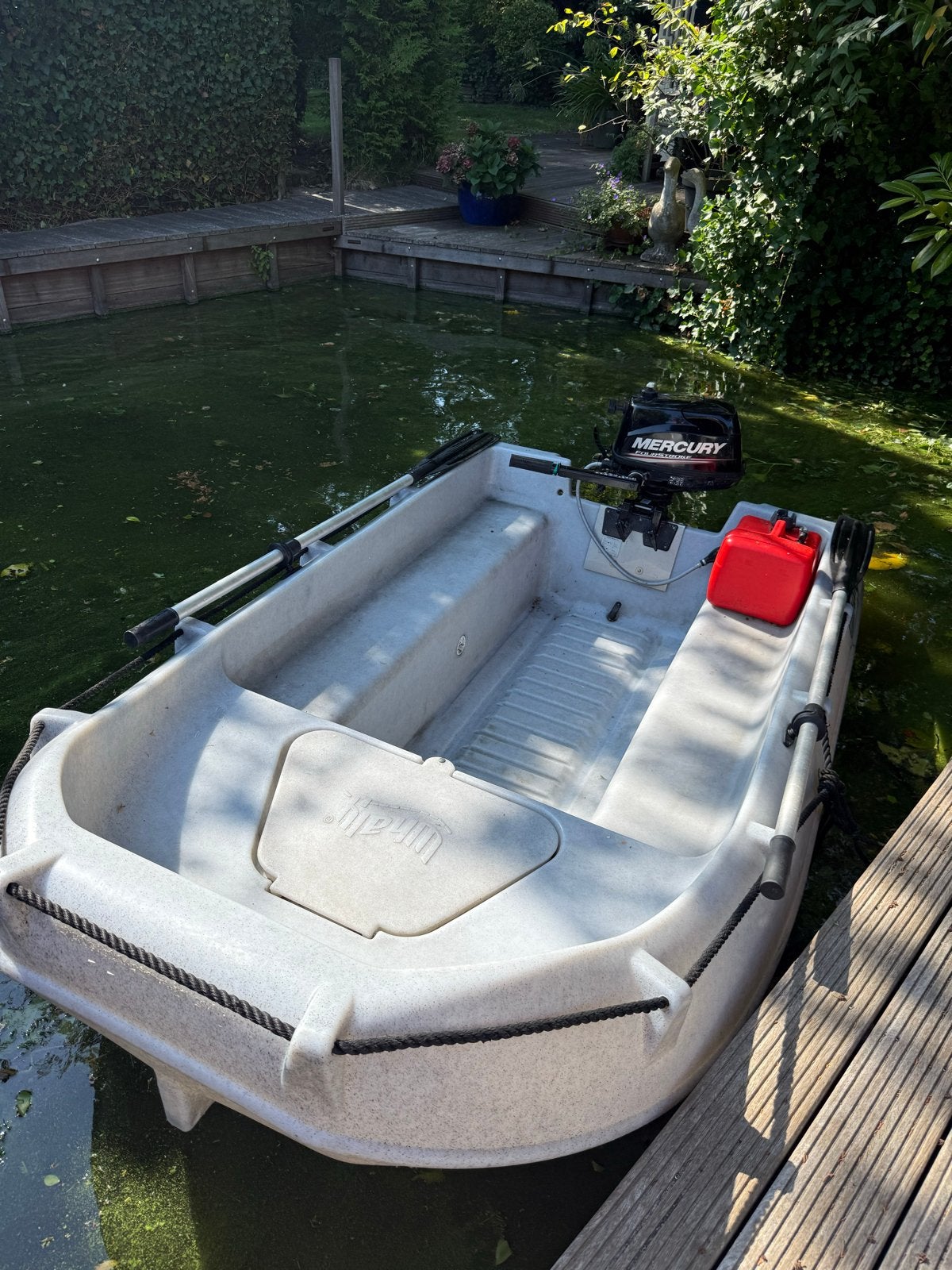 Whaly 270 boot met Mercury 5pk 4-takt motor en roeispanen, Watersport en Boten, Ophalen of Verzenden, Gebruikt