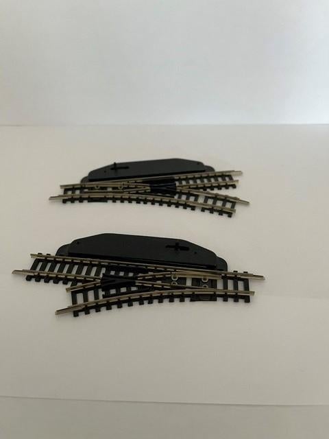 Minitrix handwissels 14961/14963 links en rechts, Gebruikt, Gelijkstroom, Trix, Rails