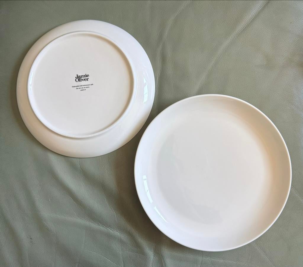 Jamie Oliver borden, 21 cm, wit, Gebruikt, Verzenden, Keramiek, Bord(en)