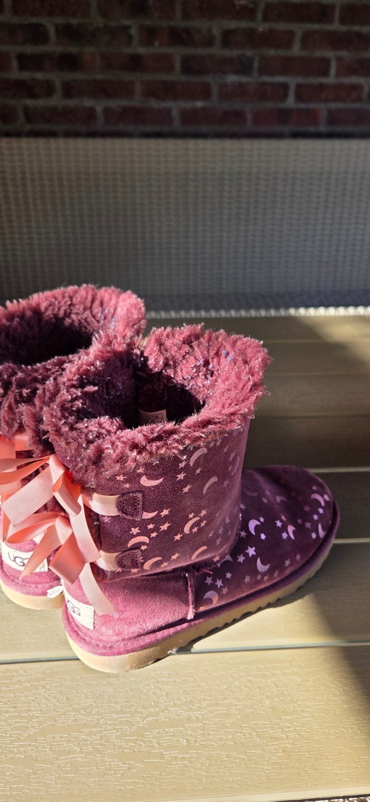 UGGS maantjes en sterretjes  paars, UGG, Overige kleuren, Ophalen of Verzenden, Zo goed als nieuw
