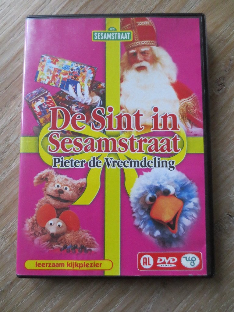 Sinterklaas DVD:De Sint in Sesamstraat- Leerzaam Kijkplezier, Alle leeftijden, Ophalen of Verzenden, Zo goed als nieuw, Sinterklaas