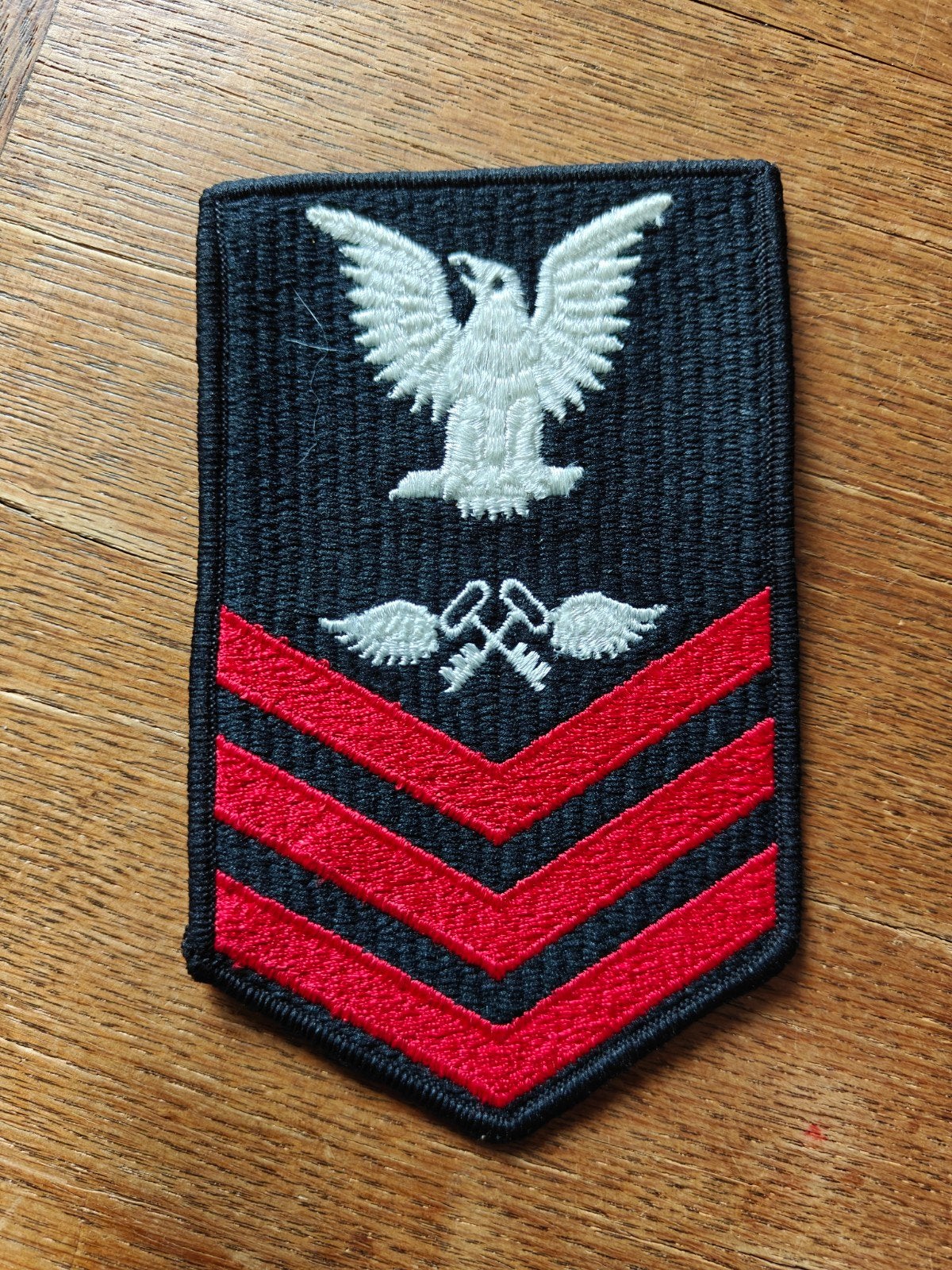 Navy rang patch zwart 30, Ophalen of Verzenden, Marine, Nederland, Embleem of Badge