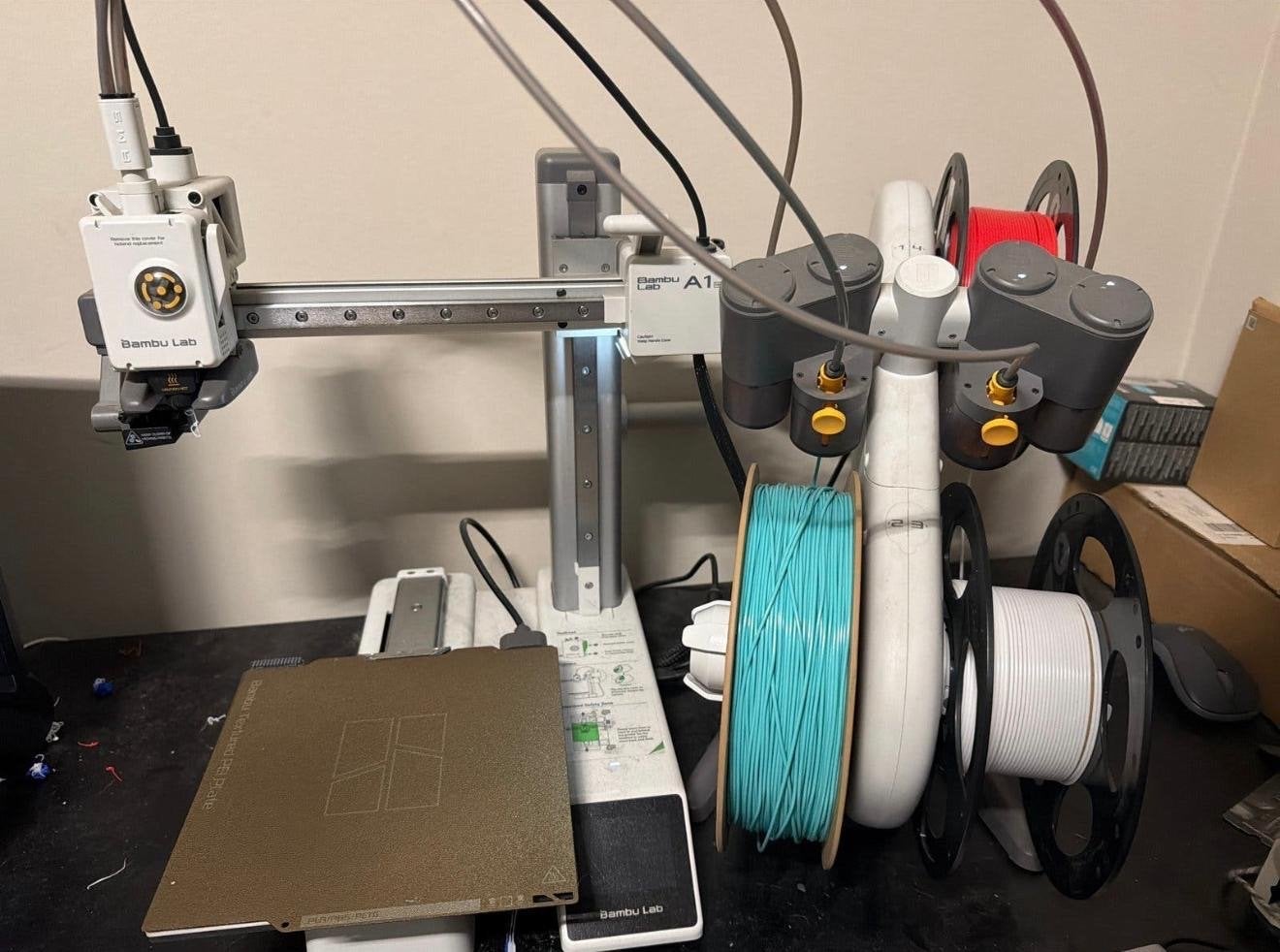 Bambu Lab A1 3D-printer met AMS Lite, Ingebouwde Wi-Fi, Ophalen of Verzenden, Zo goed als nieuw, Filament