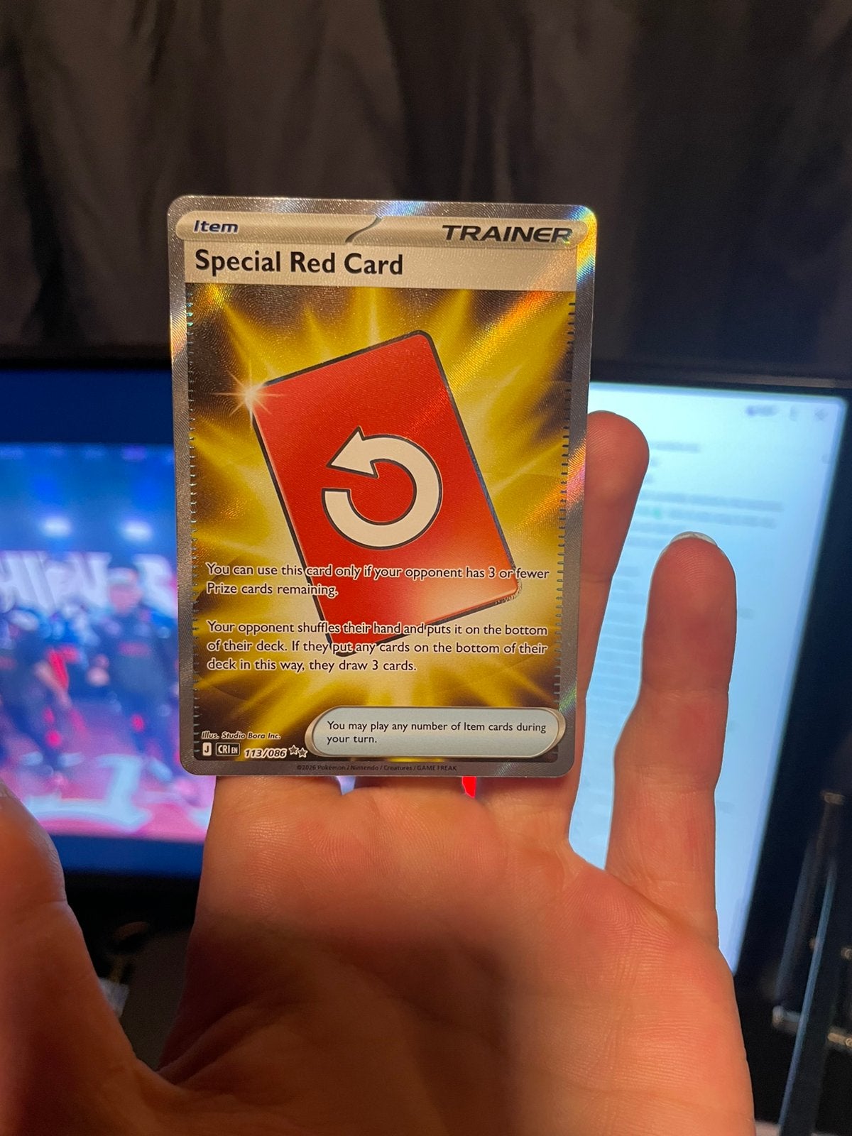 Pokemon Chaos Rising Special Red Card 113, Ophalen of Verzenden, Nieuw, Losse kaart, Foil