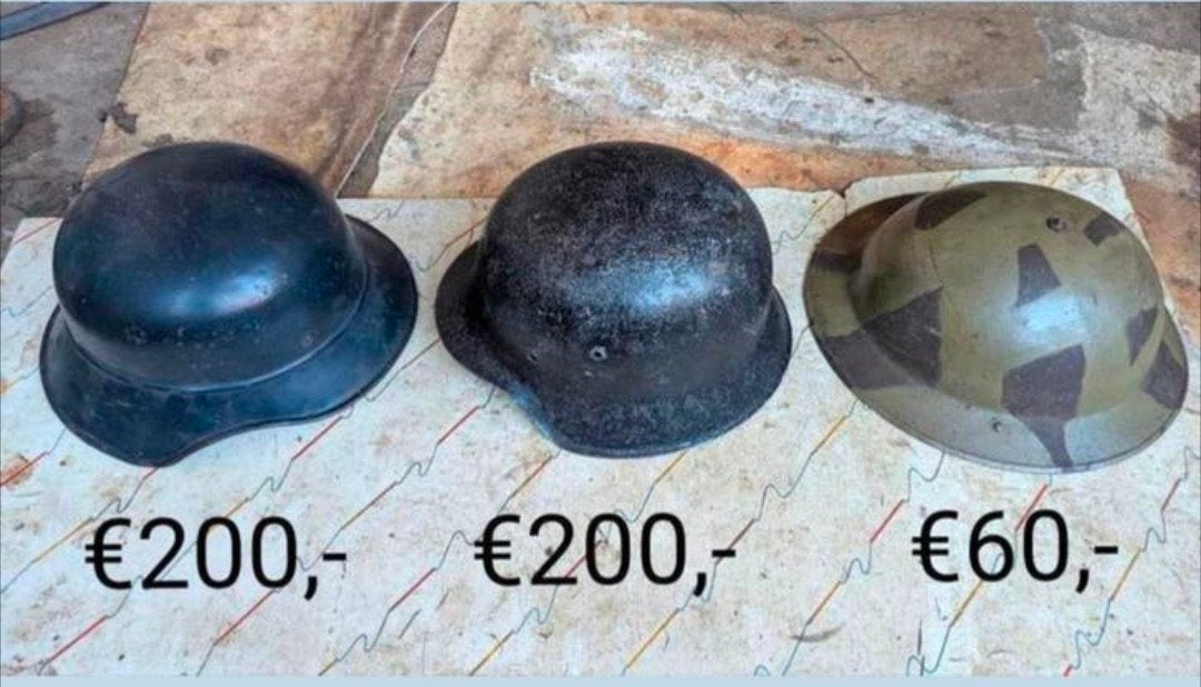 Verzameling antieke helmen.
Jaartal mij niet bekend., Verzamelen, Militaria | Algemeen, Ophalen, Landmacht, Nederland