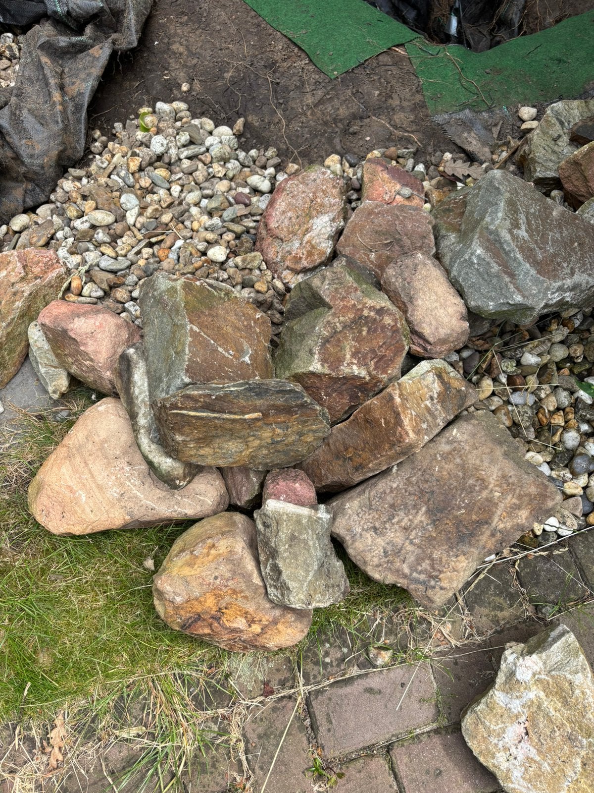 Natuurstenen/ vijverstenen voor tuin of vijver, Tuin en Terras, Ophalen, Overige materialen, Gebruikt, Overige typen