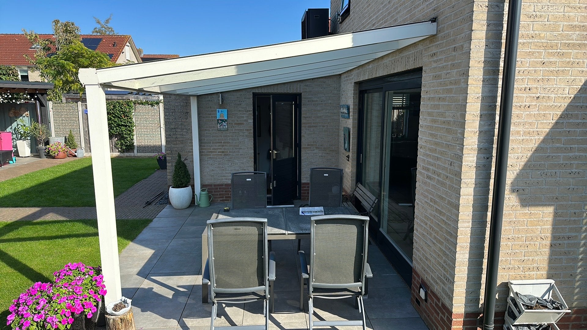 Terras overkapping 4,5 x 3 meter!, Tuin en Terras, Ophalen, Gebruikt, Veranda