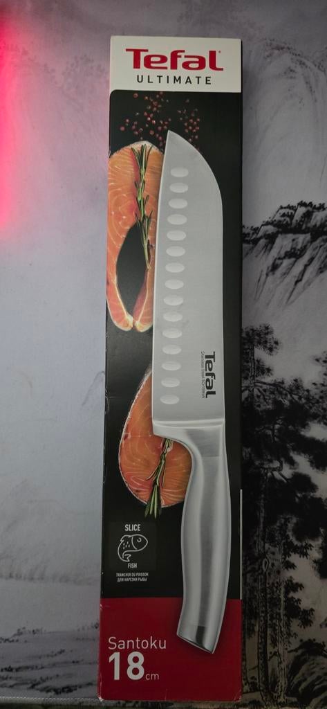 Tefal Ultimate Santoku Mes 18cm - Nieuw in doos, Overige typen, Ophalen of Verzenden, Metaal, Overige merken
