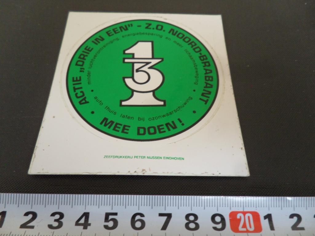 sticker actie Drie in Een z.o. Noord - Brabant  Mee doen !, Verzamelen, Stickers, Ophalen, Zo goed als nieuw