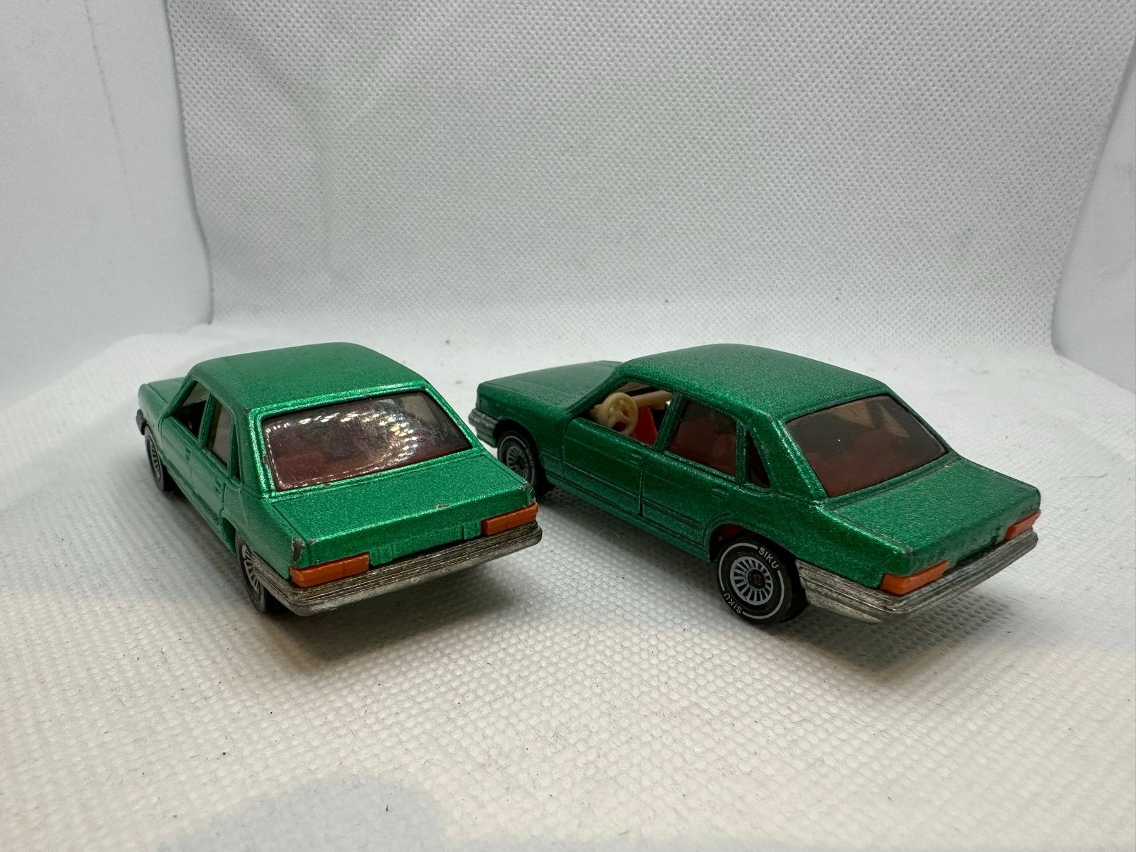 2x Siku 1041 Audi 200 5T Vintage Modelauto's Groen, Ophalen of Verzenden, Gebruikt