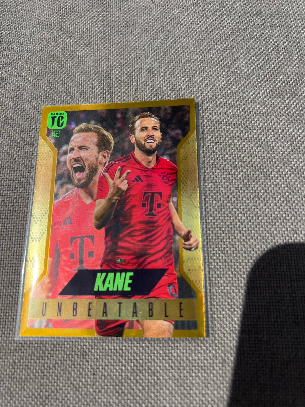 Harry Kane Panini TC Unbeatable Spelerskaart Bayern München, Ophalen of Verzenden, Zo goed als nieuw, Buitenlandse clubs, Spelerskaart