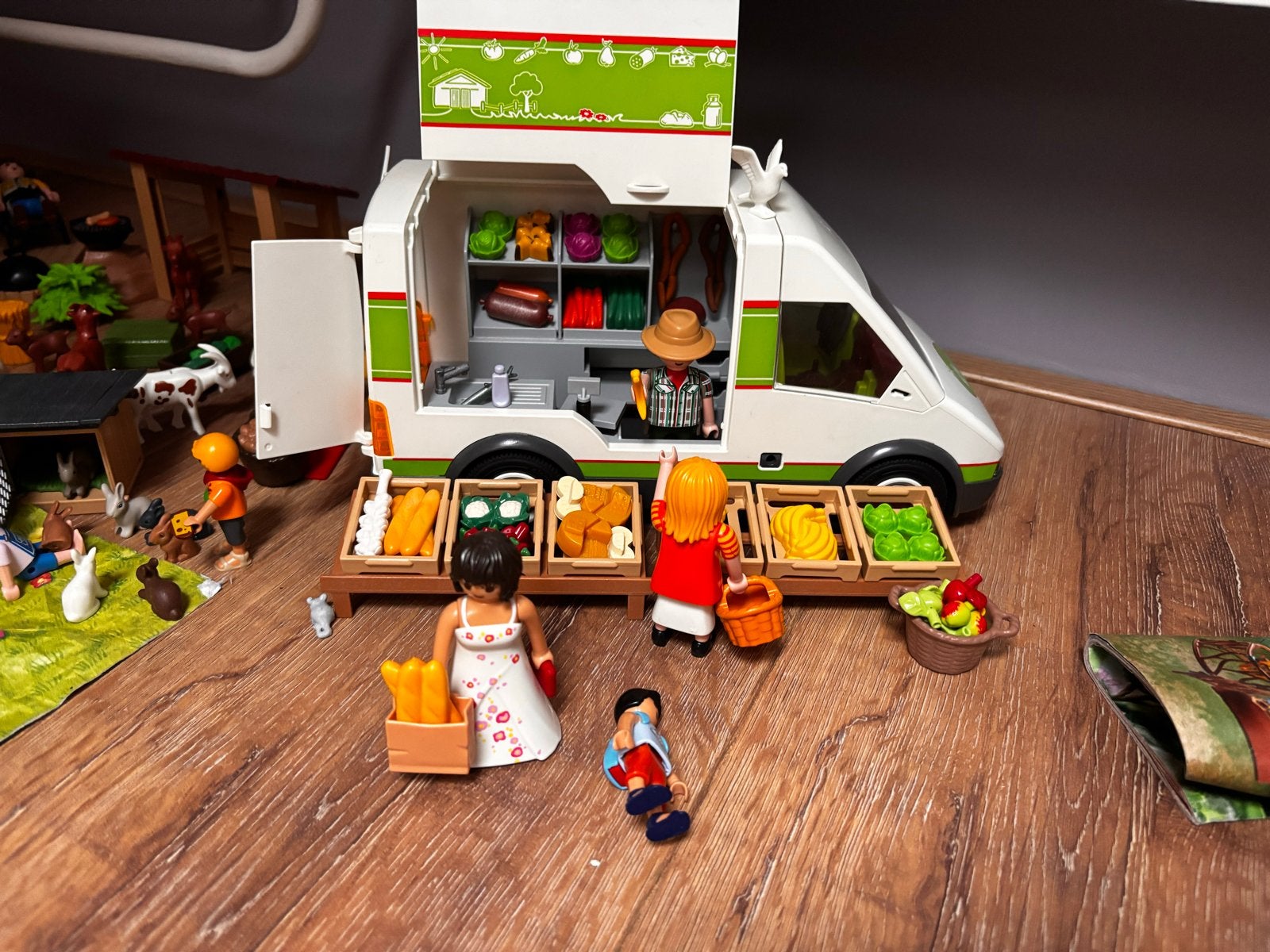 Grote Playmobil set: Boerderij, Huis, Voedselwagen en meer!, Kinderen en Baby's, Ophalen, Gebruikt, Gebouw, Complete set