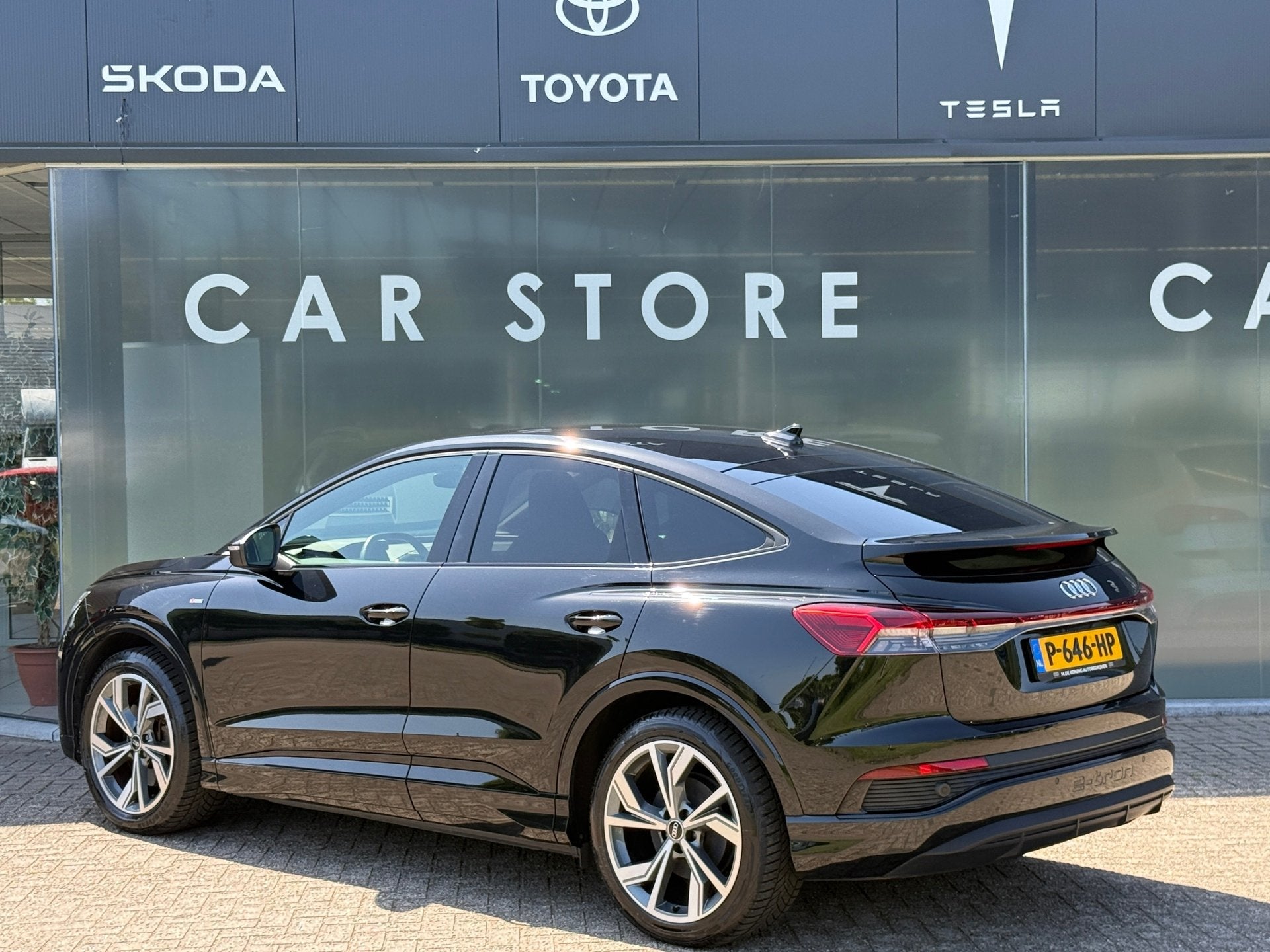Audi Q4 Sportback e-tron 40 S-LINE 7 kWh 93% SOH Sportstoele, Auto's, Audi, Automaat, Achterwielaandrijving, Gebruikt, Zwart