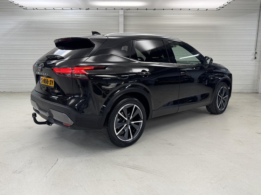 Nissan Qashqai 1.3 MHEV Xtronic Tekna / Nederlandse Auto / T, Auto's, Nissan, Euro 6, Leder en Stof, Zwart, Origineel Nederlands