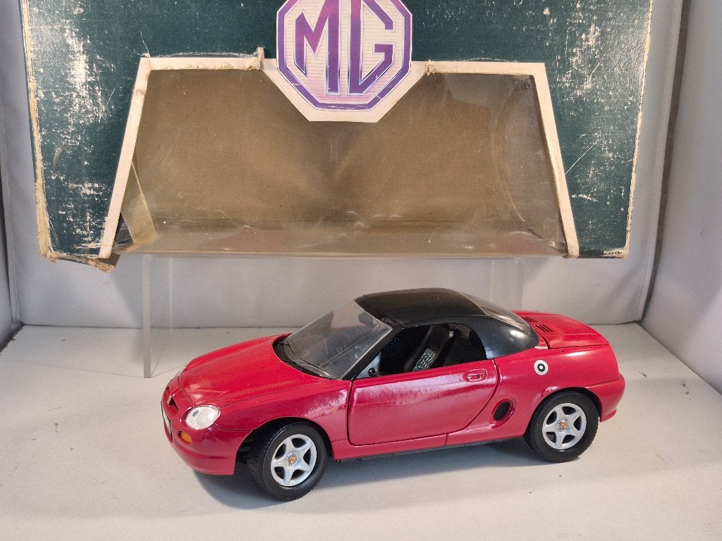 Corgi MGF 1.8L VVC Roadster 1995 Rood/Zwart 1:18, Ophalen of Verzenden, Zo goed als nieuw, Auto, Overige merken