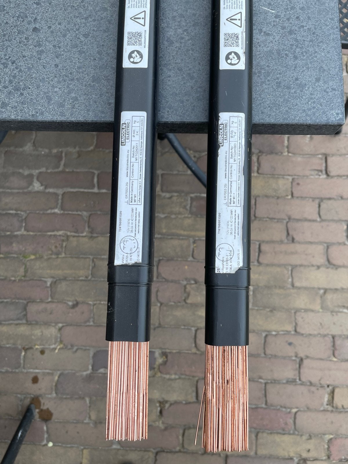 Lincoln Electric ER70S-325 lasstaven (2 stuks), Ophalen, Nieuw, Minder dan 150 ampère, Overige typen