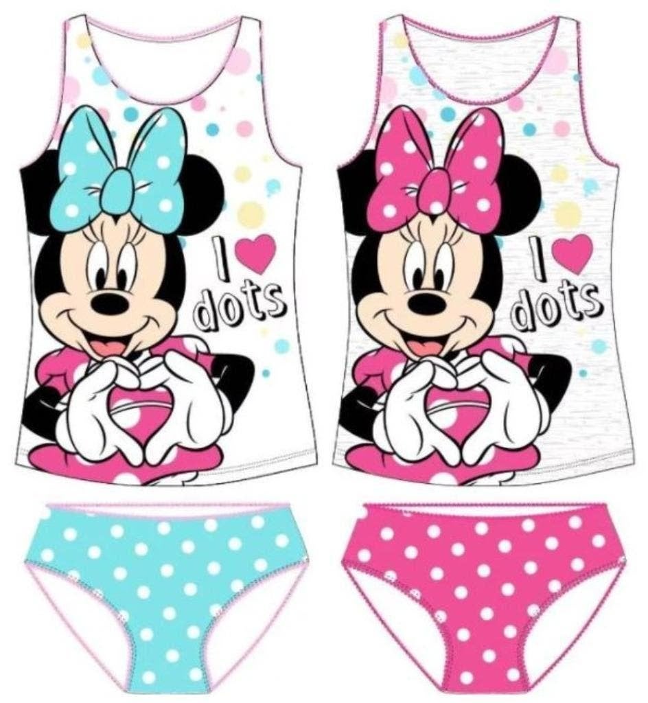 Minnie Mouse Ondergoed Dots (2 sets) - Maat 128/134, Kinderen en Baby's, Kinderkleding | Maat 128, Nacht- of Onderkleding, Meisje