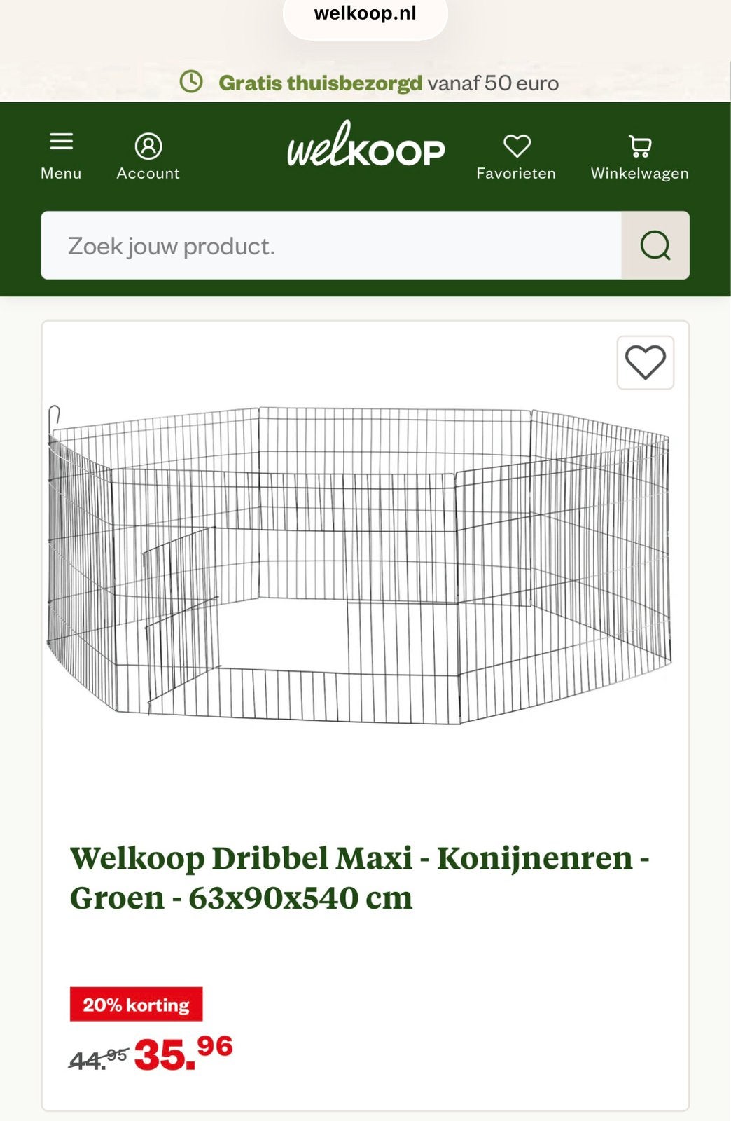Hondenren puppyren metaal / konijnenren, Ophalen, 110 cm of meer, 65 tot 100 cm, Nieuw