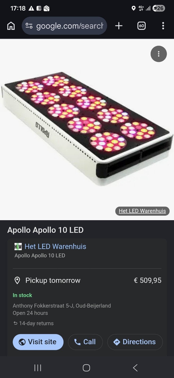 Apollo Apollo 10 LED Kweeklamp - Nieuwstaat, Ophalen of Verzenden