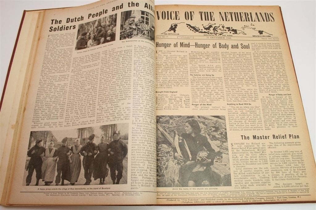 Tijdschrift Voice of the NL— Gebonden Jaargang [1945], Ophalen of Verzenden, Gelezen